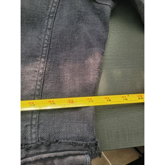 J.Crew 100% Linen Raw Hem Washed Utility Blazer Jacket M Navy Preppy Military - Picture 7 of 8